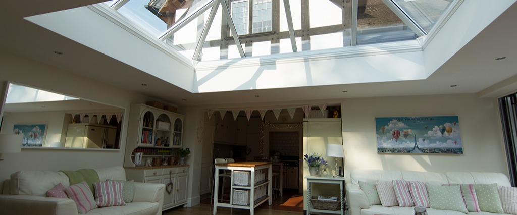 showing house through rooflight